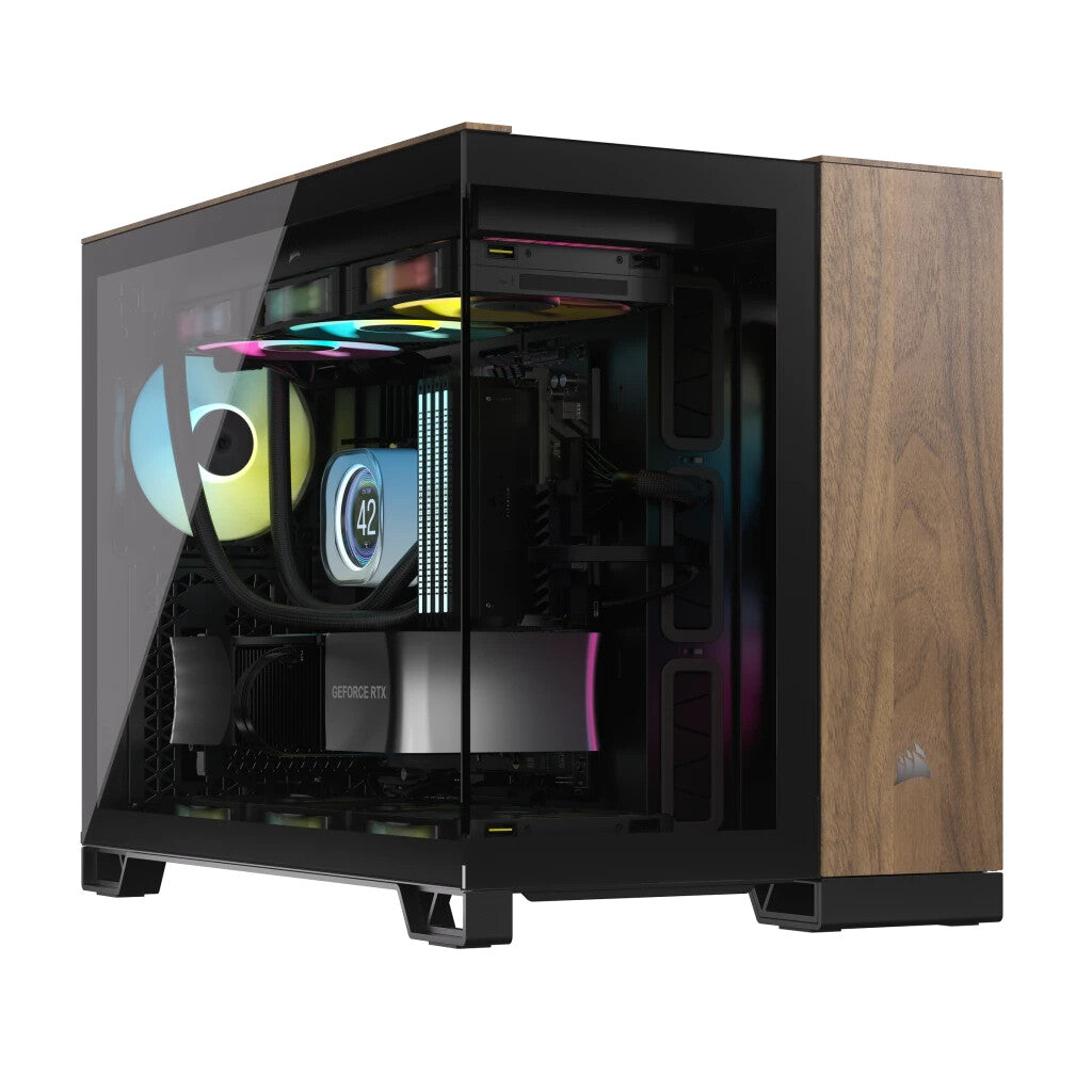 Corsair CC-9011286-WW computer case Midi Tower Black, Walnut