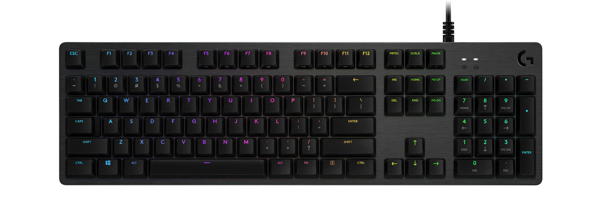 Logitech G G512 CARBON LIGHTSYNC RGB Mechanical Gaming with GX Brown switches keyboard USB QWERTY English