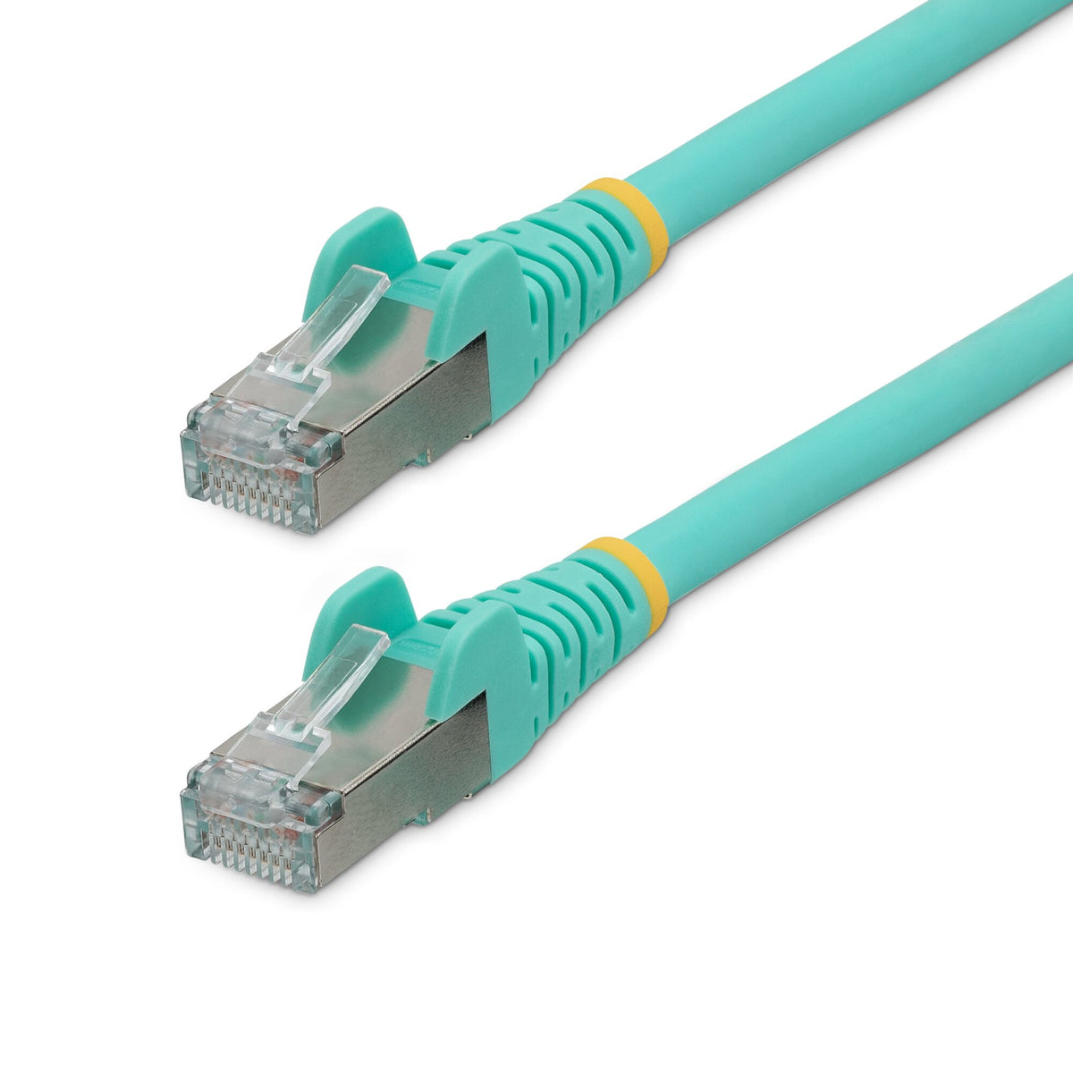 StarTech.com 7m CAT6a Ethernet Cable - Aqua - Low Smoke Zero Halogen (LSZH) - 10GbE 500MHz 100W PoE++ Snagless RJ-45 w/Strain Reliefs S/FTP Network Patch Cord