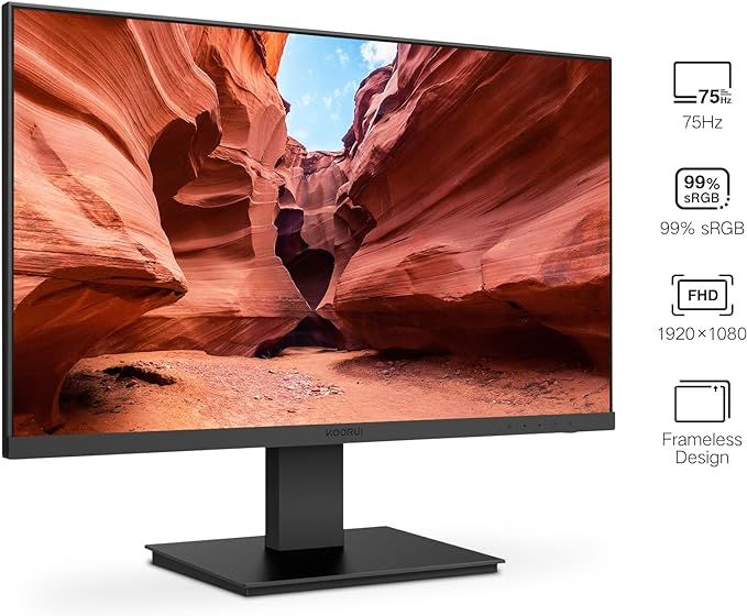 Koorui 24N1A Monitor With 1920 x 1080 75Hz HDMI VGA