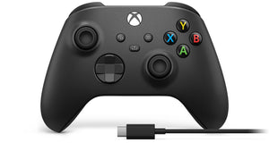 Microsoft Xbox Wireless Controller + USB-C Cable Black Gamepad Analogue / Digital PC, Xbox One, Xbox One S, Xbox One X, Xbox Series S, Xbox Series X