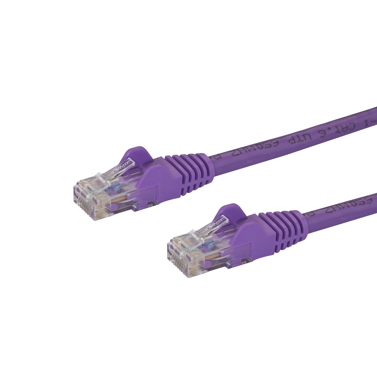 StarTech 75ft CAT6 Ethernet Cable - Purple CAT 6 Gigabit Ethernet Wire -650MHz 100W PoE RJ45 UTP Network/Patch Cord Snagless w/Strain Relief Fluke Tested/Wiring is UL Certified/TIA