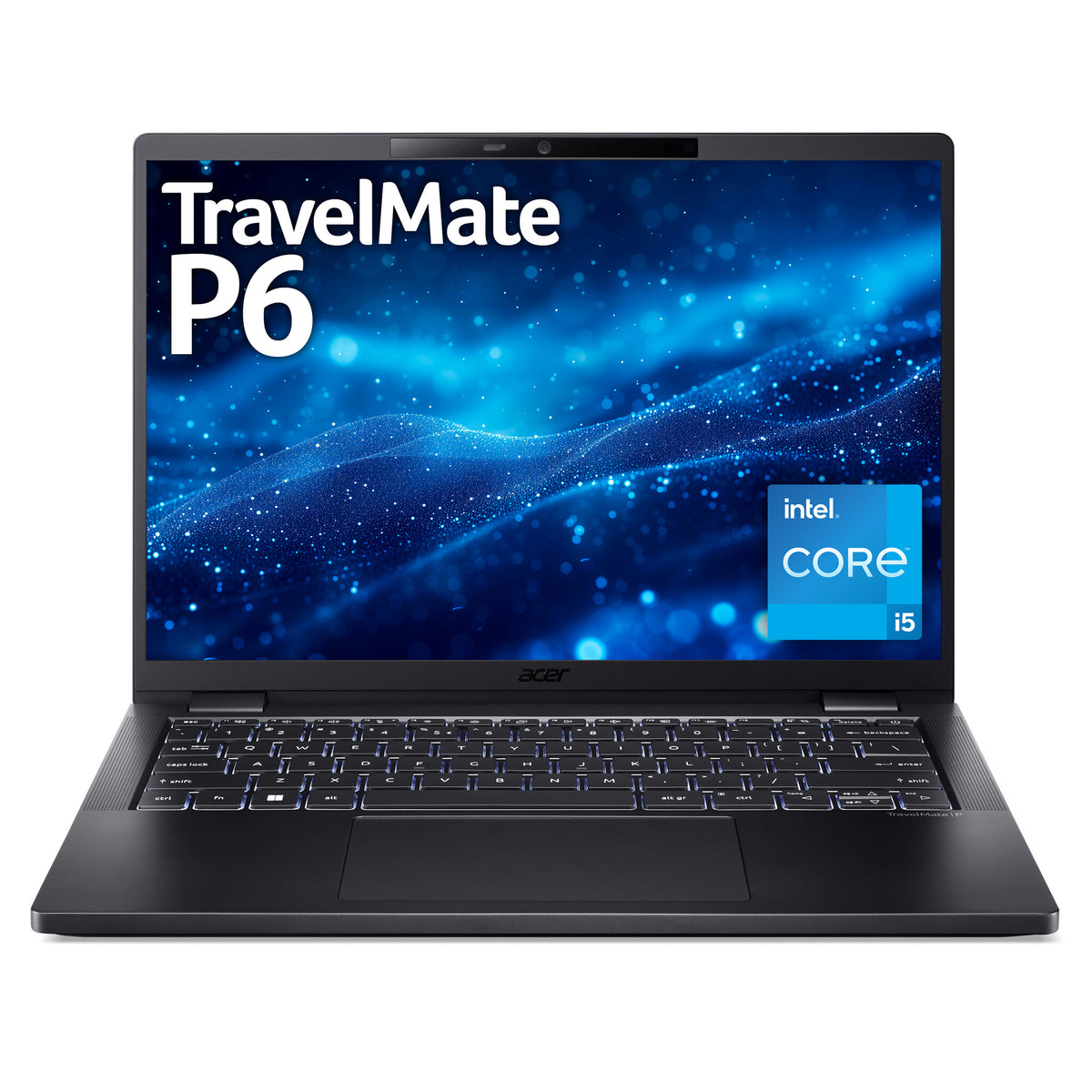 Acer TravelMate P6 NX.B0AEK.001 laptop Intel® Core™ i5 i5-1335U 35.6 cm (14") WUXGA 16 GB LPDDR5-SDRAM 512 GB SSD Wi-Fi 6E (802.11ax) Windows 11 Pro Black