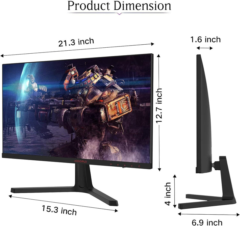 Product dimensions of Koorui 24E4