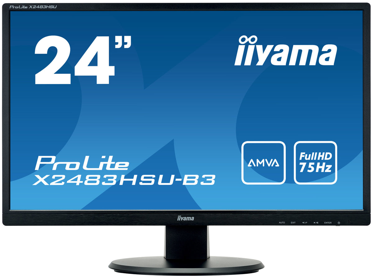 iiyama ProLite X2483HSU-B3 24" Full HD Monitor | 1920 x 1080 HDMI VGA DP