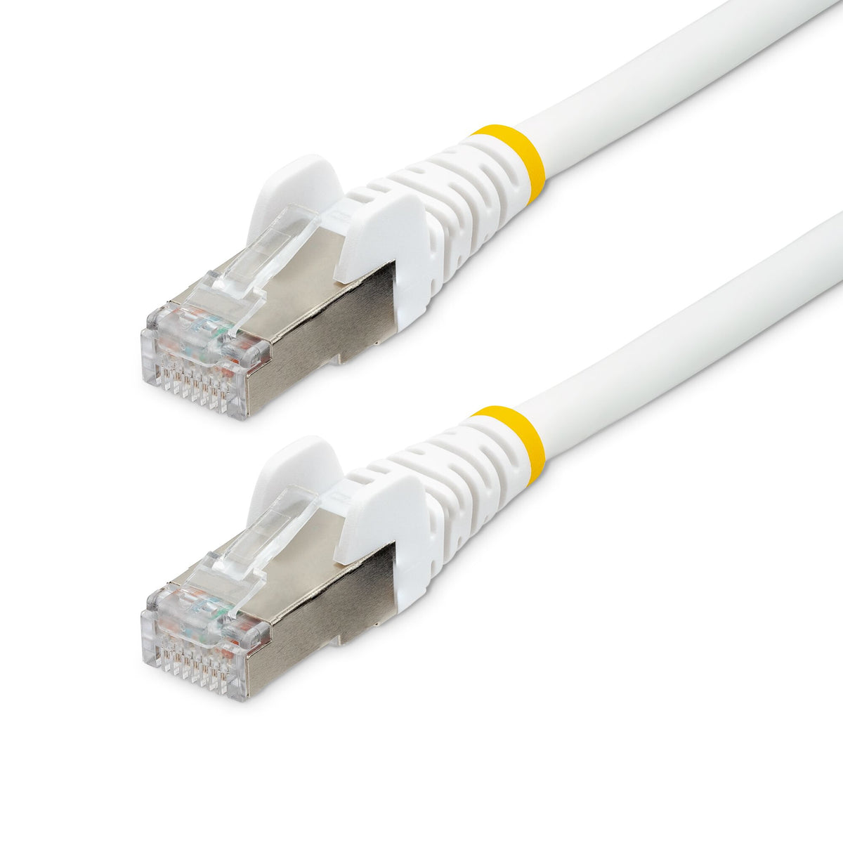 StarTech 5m CAT6a Ethernet Cable - White - Low Smoke Zero Halogen (LSZH) - 10GbE 500MHz 100W PoE++ Snagless RJ-45 w/Strain Reliefs S/FTP Network Patch Cord