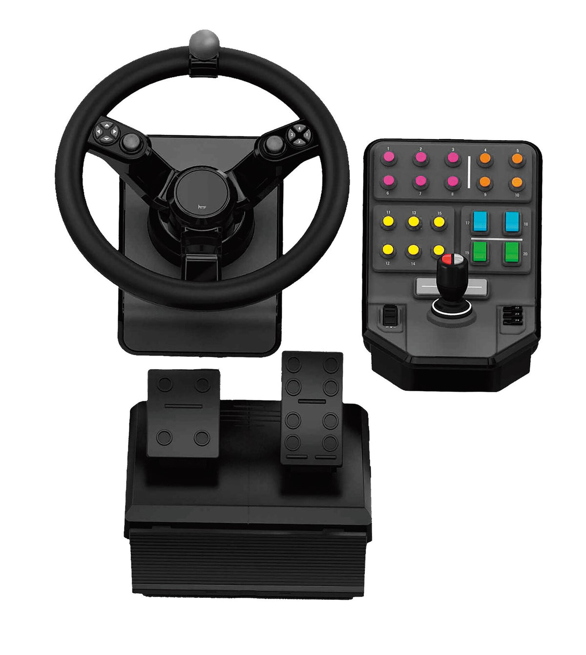 Logitech G G Heavy Equipment Bundle Farm Sim Controller Black USB Steering wheel + Pedals Analogue / Digital PC