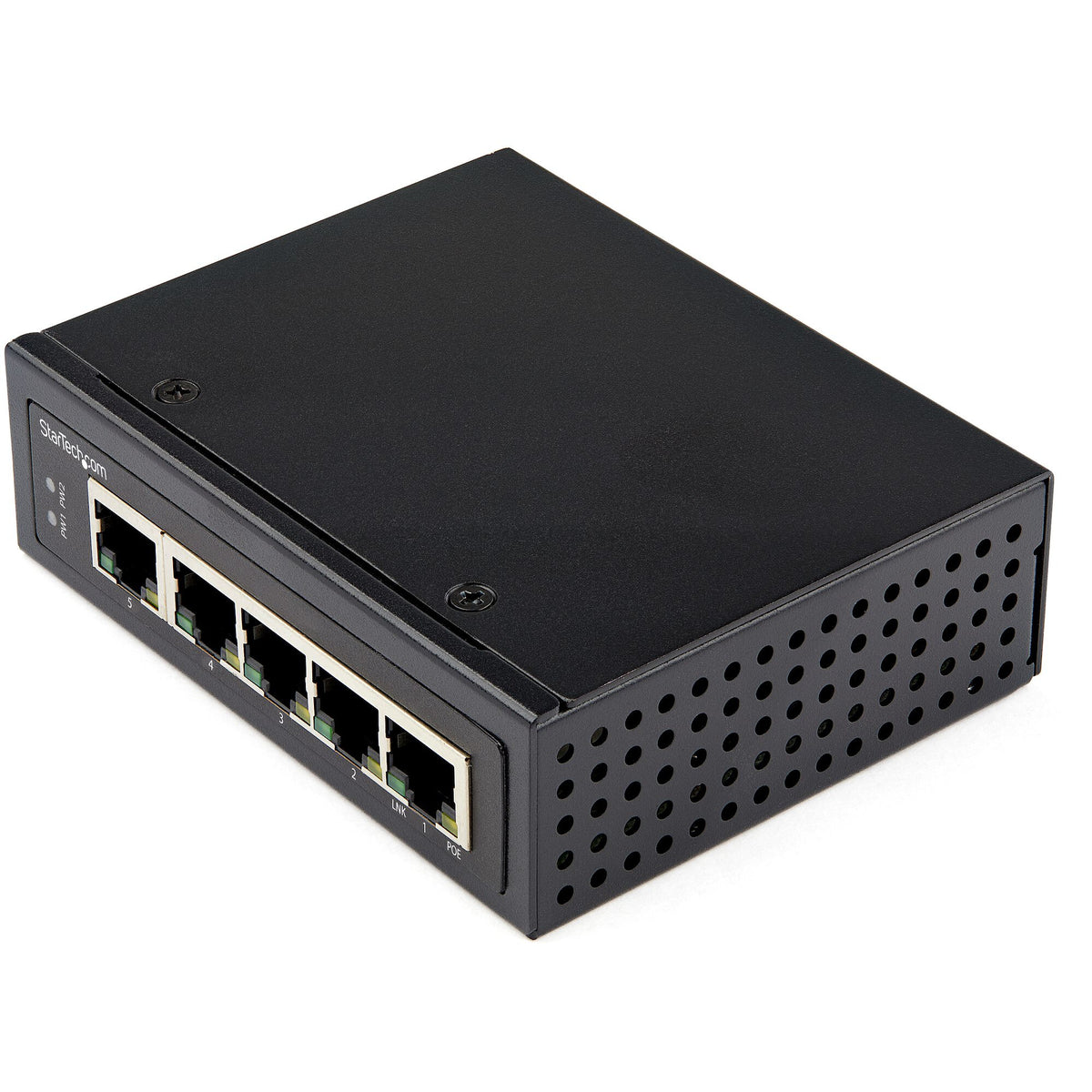 StarTech Industrial 5 Port Gigabit PoE Switch - 30W - Power Over Ethernet Switch - Hardened GbE PoE+ Unmanaged Switch - Rugged High Power Gigabit Network Switch IP-30/-40 C to 75 C