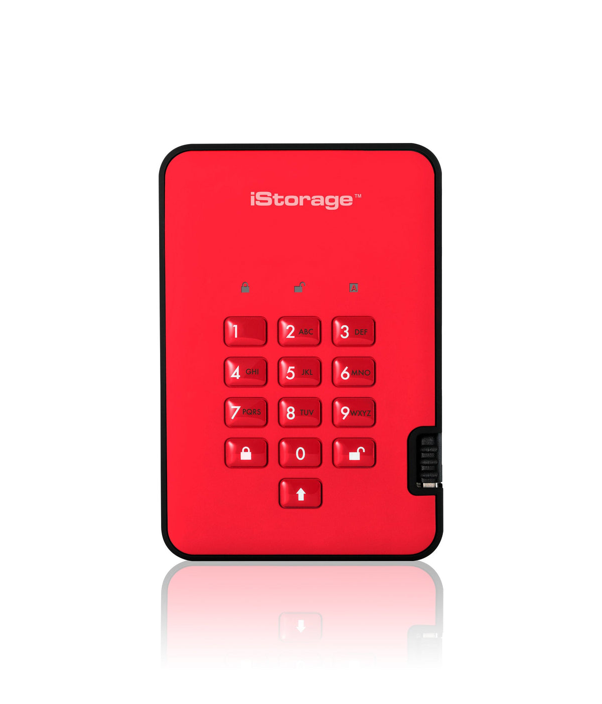 iStorage External HDD diskAshur2 256-bit 1TB USB 3.1 secure encrypted  - Red IS-DA2-256-1000-R